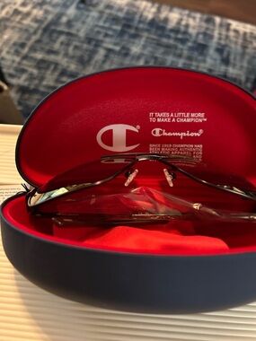 Champion Rimless Sunglasses with Red Branded Case